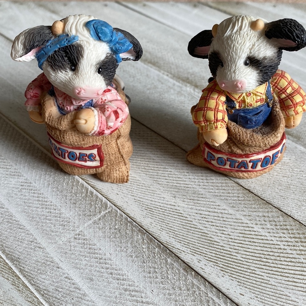 Boy & Girl in Potato Sack Race- Excellent Condition stored in the box
